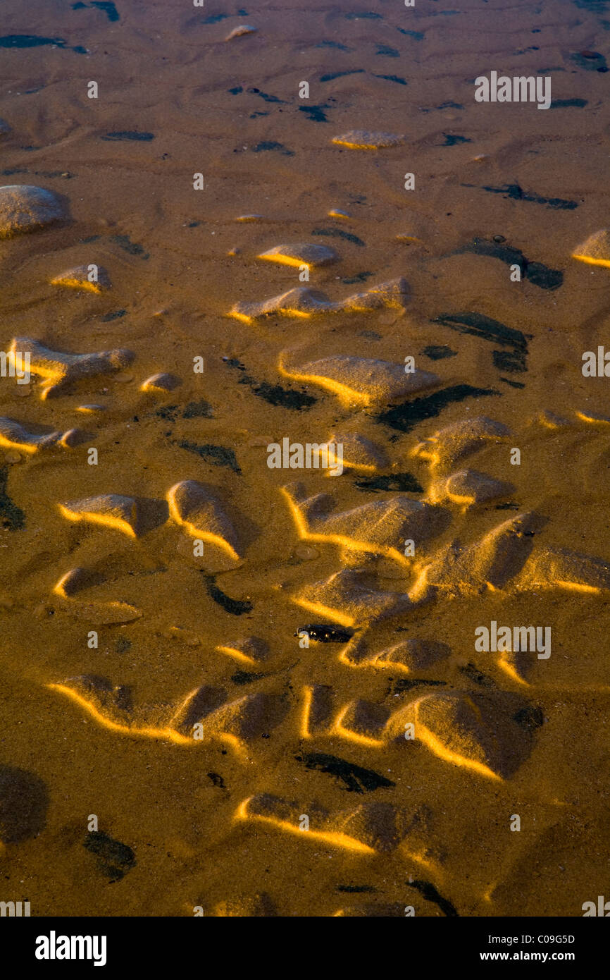 Australien, New South Wales Royal National Park. Abstrakte Sicht von Sand an der Küste von Nord-Ära Stockfoto