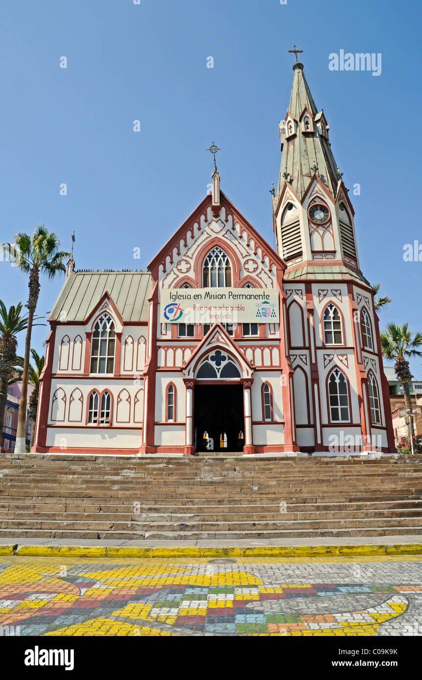 Catedral de San Marcos Kathedrale, Kirche, Architekt Gustave Eiffel, quadratische Plaza Colon, Arica, Norte Grande, Nordchile Stockfoto