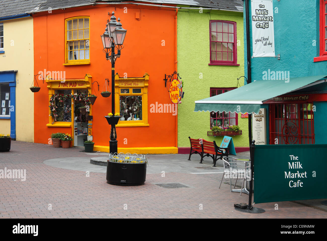 Bunten Häuser in der Mitte von Kinsale, County Cork, Irland, britische Inseln, Europa Stockfoto