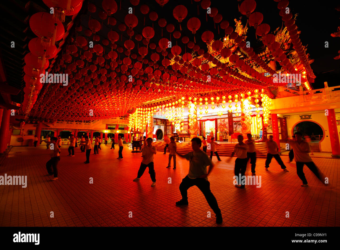 T ' ai Chi Ch'uan, Tai Chi Chuan, chinesische Kampfkunst, chinesische Thean Hou Tempel, Kuala Lumpur, Malaysia, Asien Stockfoto