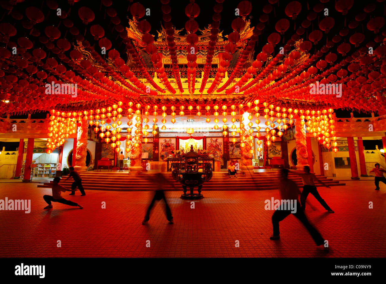 T ' ai Chi Ch'uan, Tai Chi Chuan, chinesische Kampfkunst, chinesische Thean Hou Tempel, Kuala Lumpur, Malaysia, Asien Stockfoto