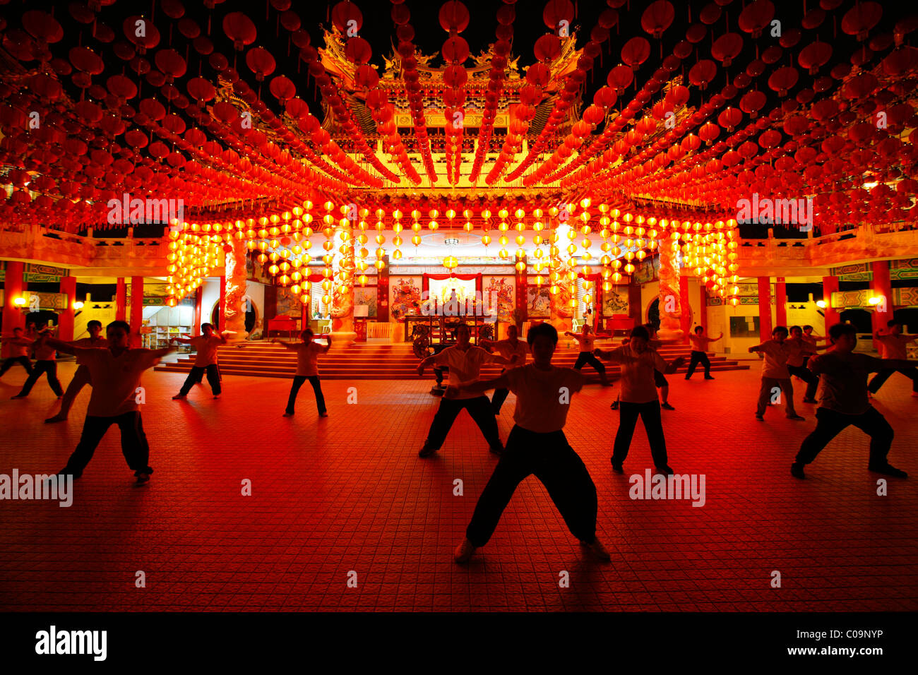 T ' ai Chi Ch'uan, Tai Chi Chuan, chinesische Kampfkunst, chinesische Thean Hou Tempel, Kuala Lumpur, Malaysia, Asien Stockfoto