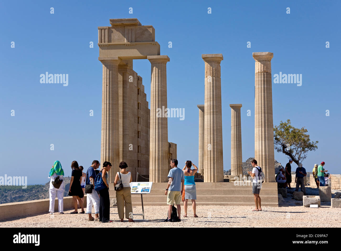 Akropolis von Lindos, Rhodos, Dodekanes, Griechenland, Süd-Europa, Europa Stockfoto
