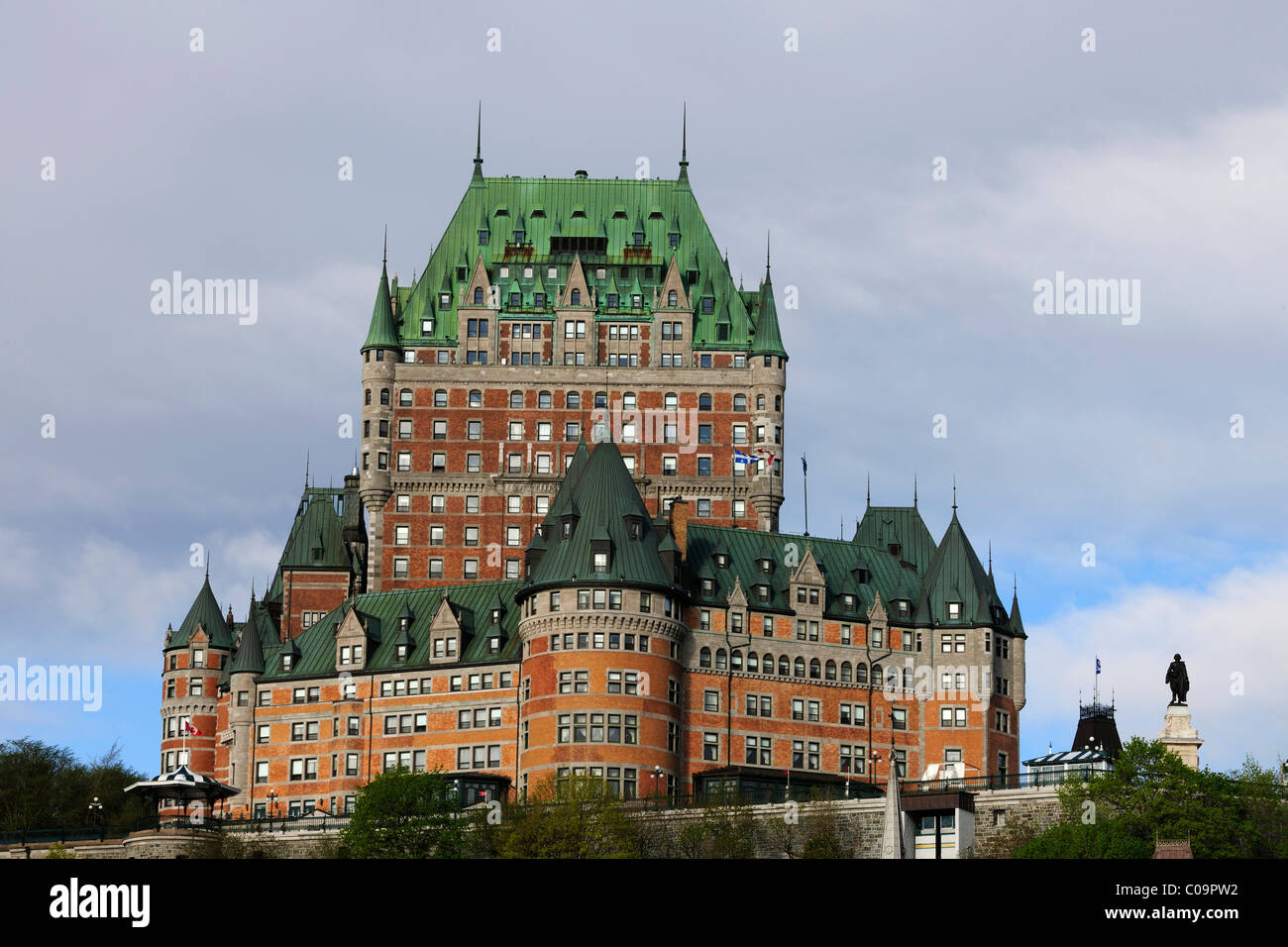Die berühmten Chateau Frontenac mit Blick auf die Altstadt von Quebec Stadt, Quebec, Kanada Stockfoto Die berühmten Chateau Frontenac mit Blick auf die Altstadt von Quebec Stadt, Quebec, Kanada Stockfoto
