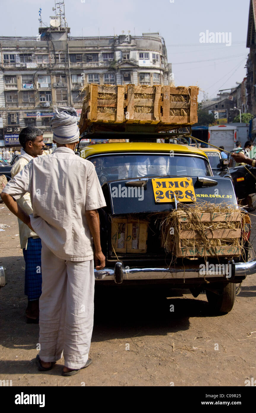 Maharashtra, Indien Mumbai (aka Bombay). Innenstadt von Crawford Market wo frische Produkte verkauft. Stockfoto