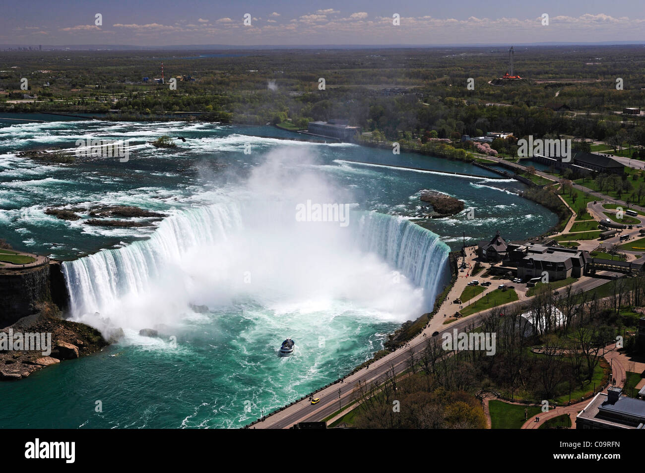 Niagarafälle vom Skylon Tower, Ontario, Kanada Stockfoto