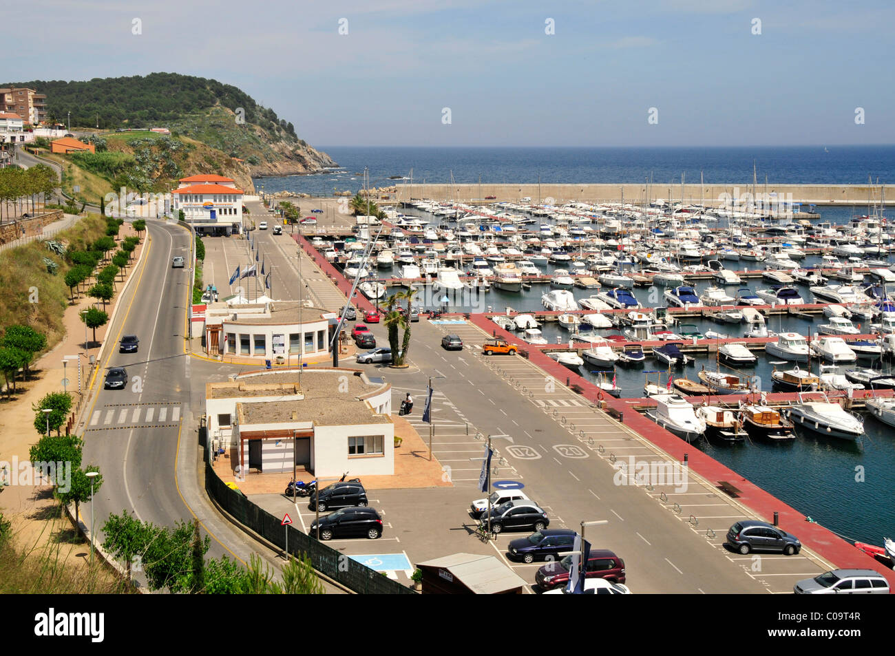 Yacht Hafen von Palamos, Costa Brava, Spanien, Iberische Halbinsel, Europa Stockfoto