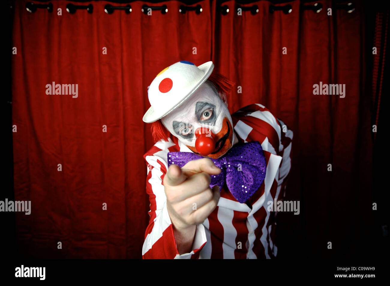 Clown Sad und Scary Make-up Stockfoto