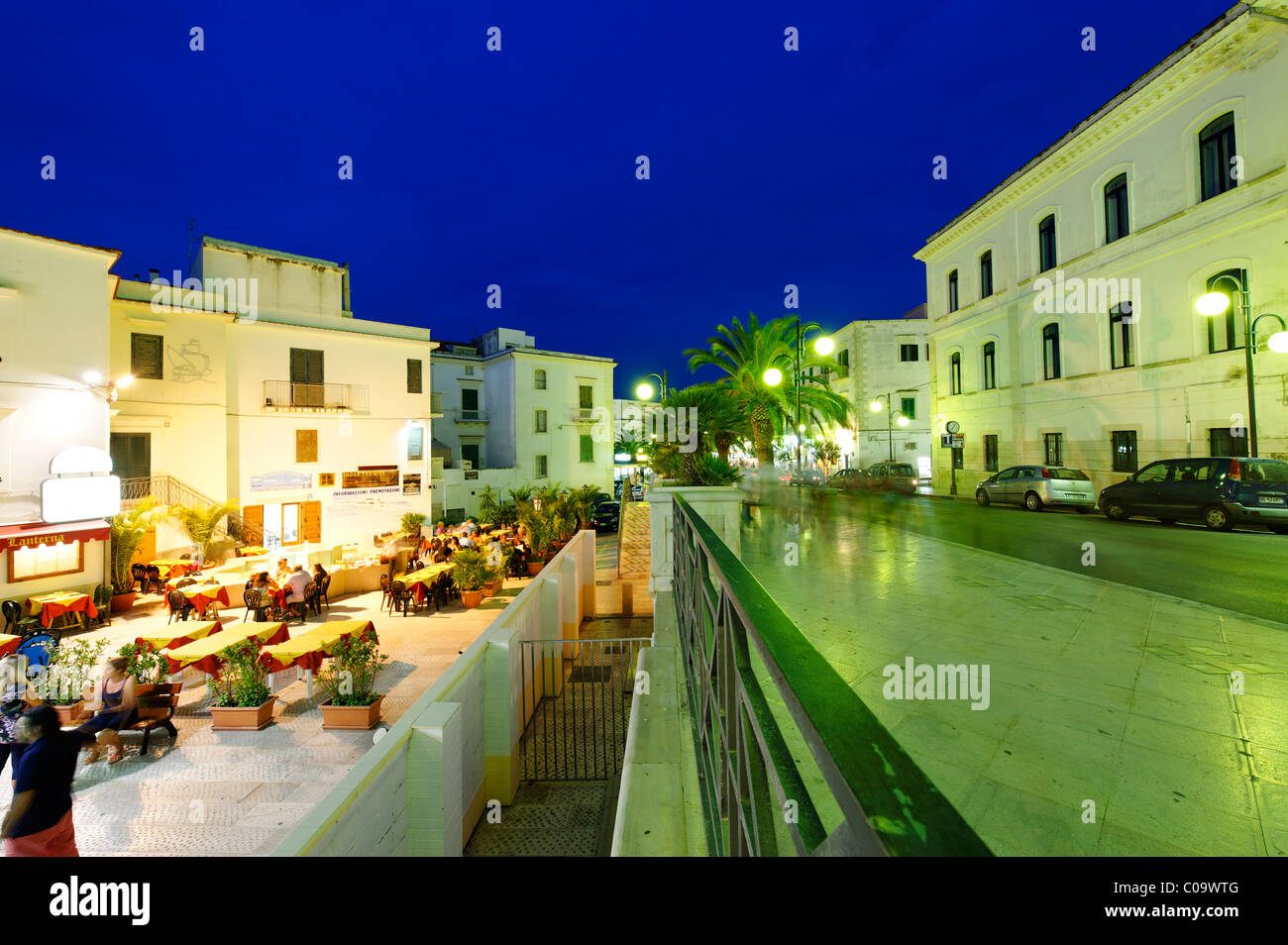 Twilight in Vieste, Gargano, Apulien, Puglia, Italien, Europa Stockfoto