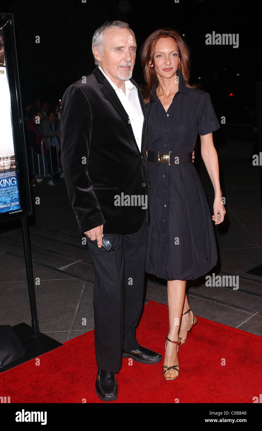 Dennis Hopper und Ehefrau Victoria Duffy Los Angeles-premiere von "Schlafwandeln" anlässlich der Directors Guild of America - Ankünfte Stockfoto