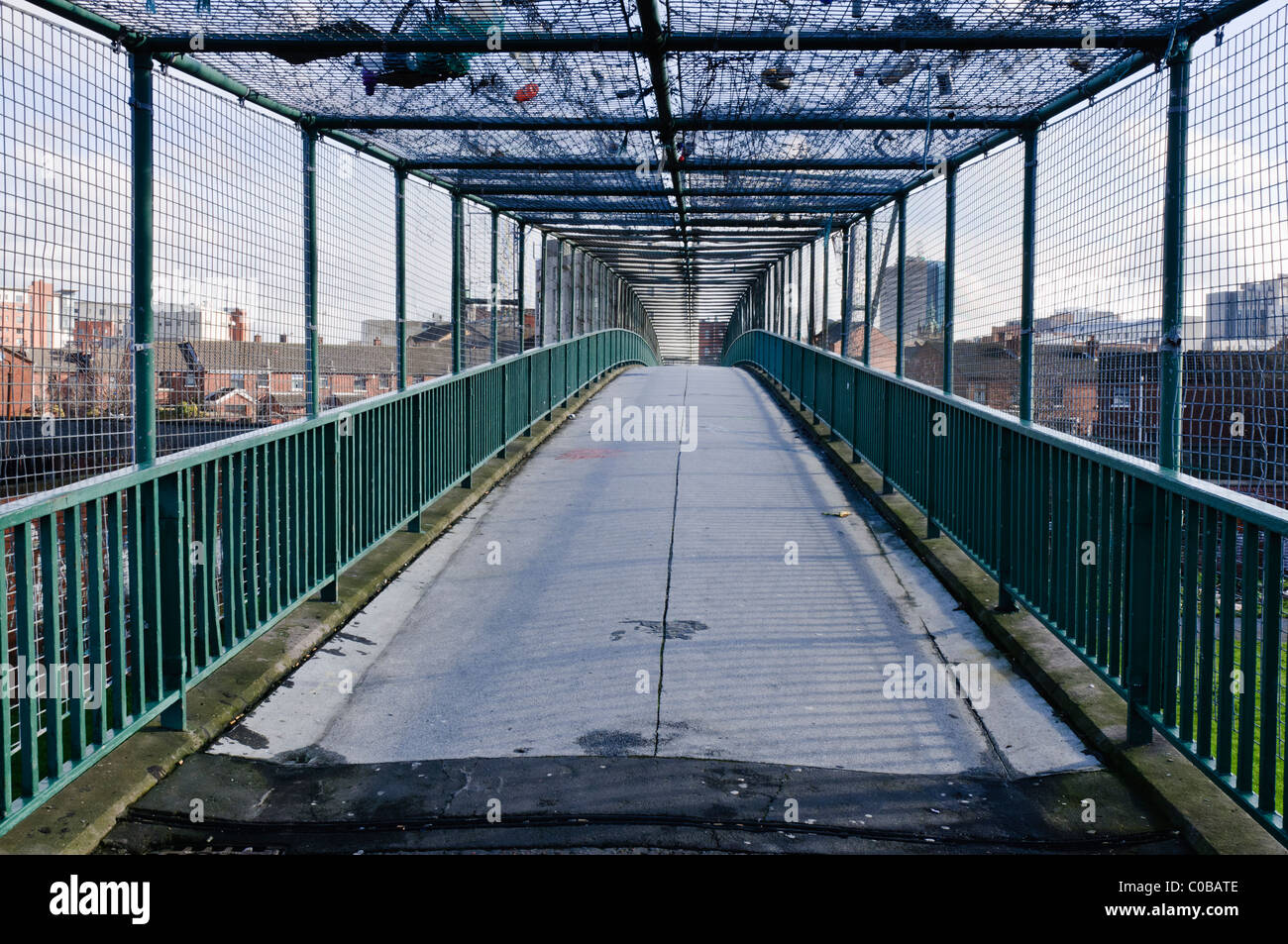 Leere innerstädtischen Fußgängerzone Steg Stockfoto