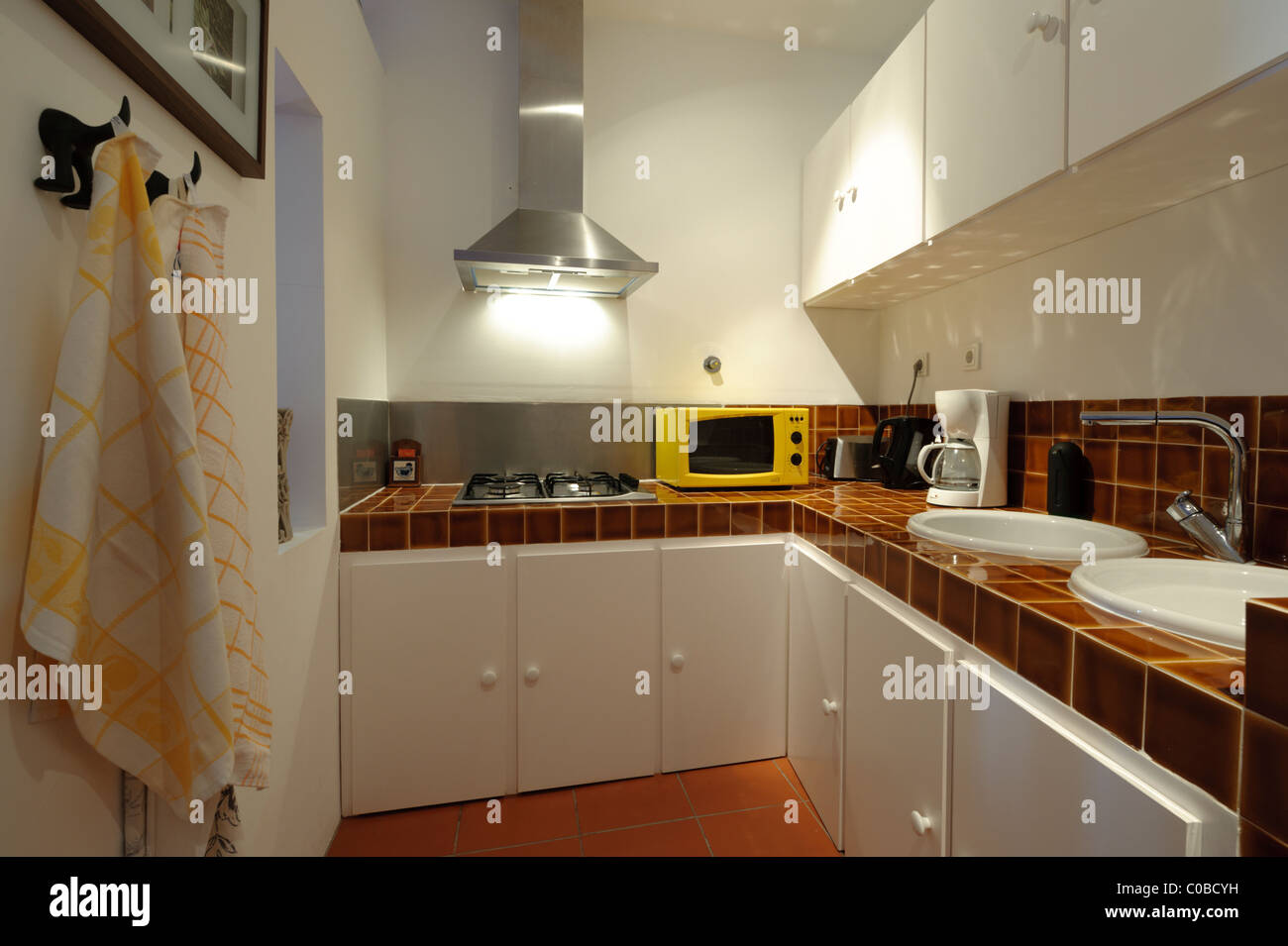 Kleine moderne Küche Stockfoto