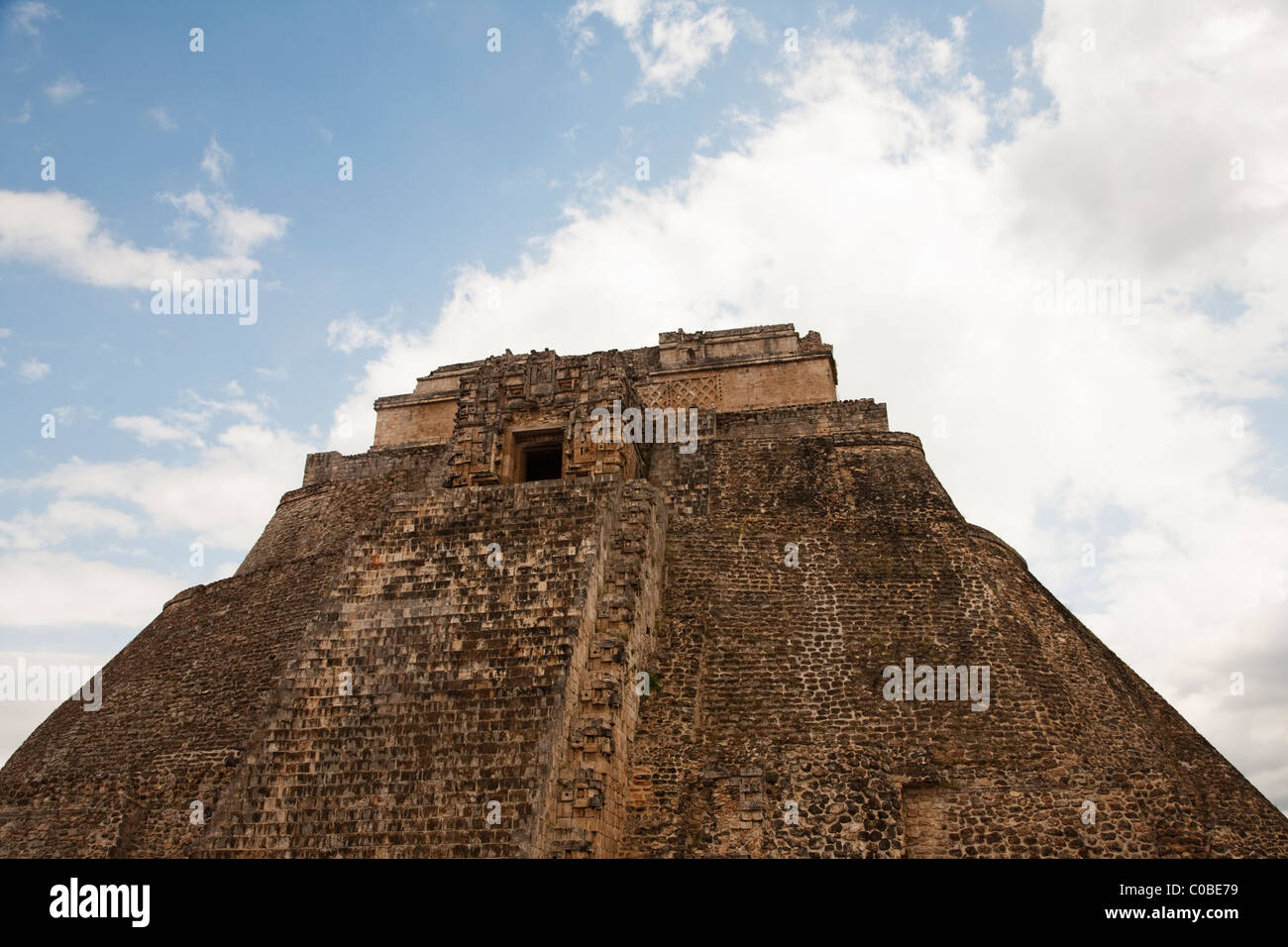 Pyramide des Zauberers, Uxmal, Yucatan, Mexiko Stockfoto