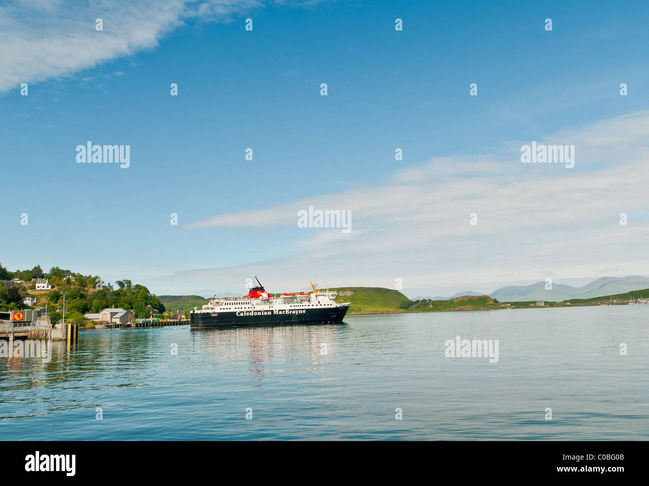 Fähre nach Mull verlassen Oban, Schottland Stockfoto