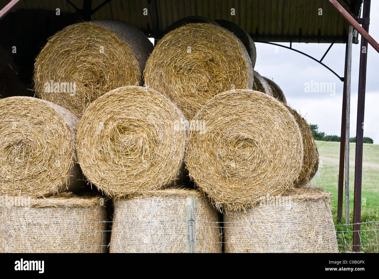 Heuballen Stockfoto