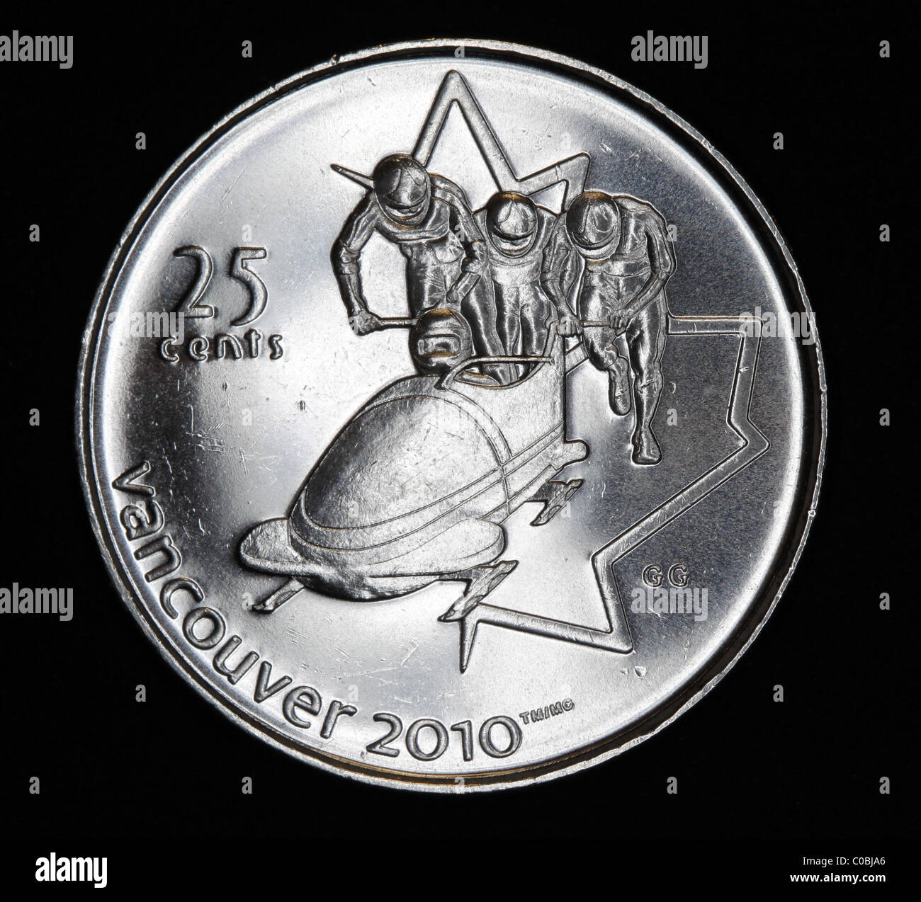Kanadische Münze für die Olympischen Winterspiele Vancouver Stockfoto