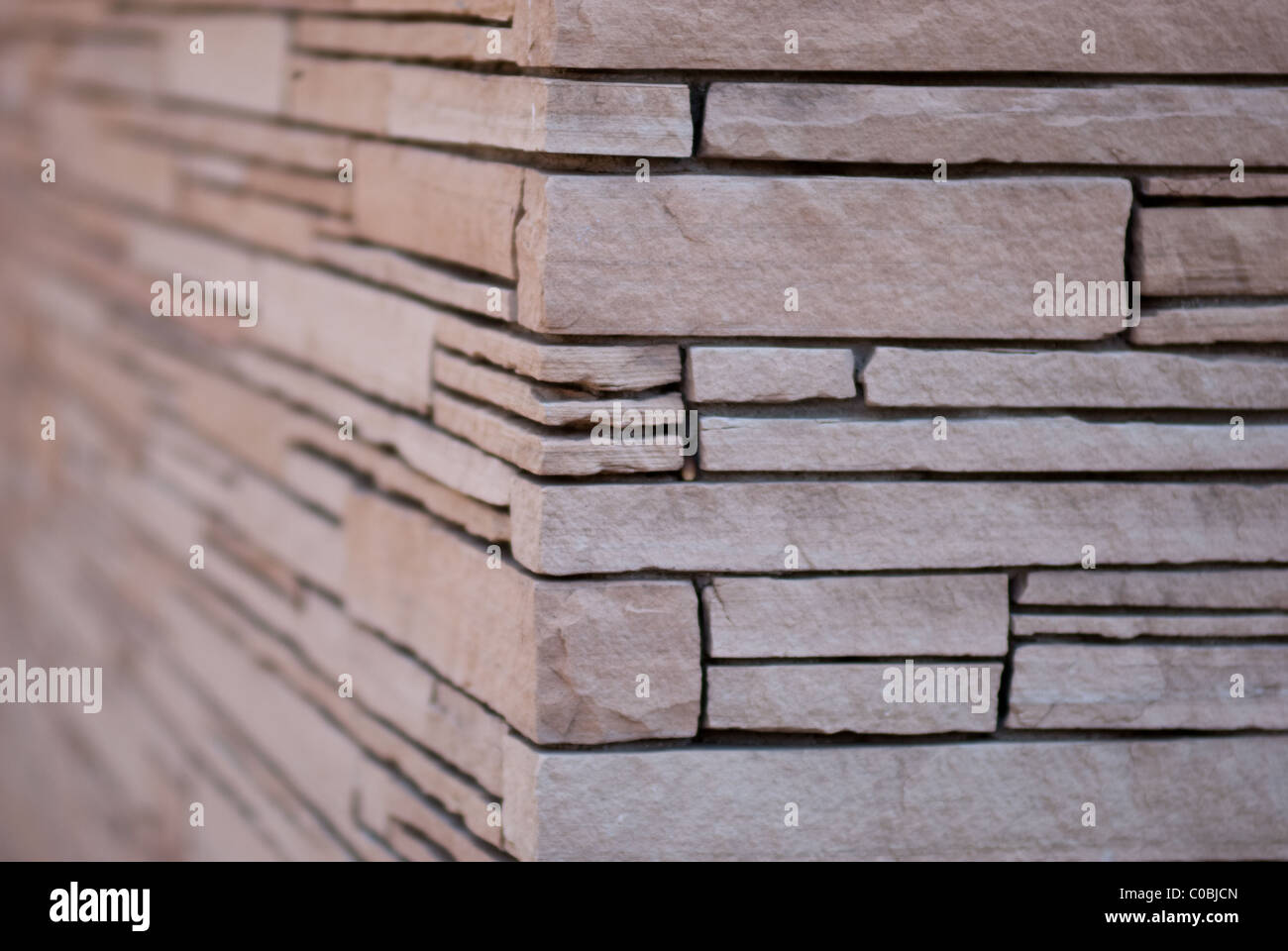 Ziegel/Stein/Steinplatte Wandecke. Stockfoto