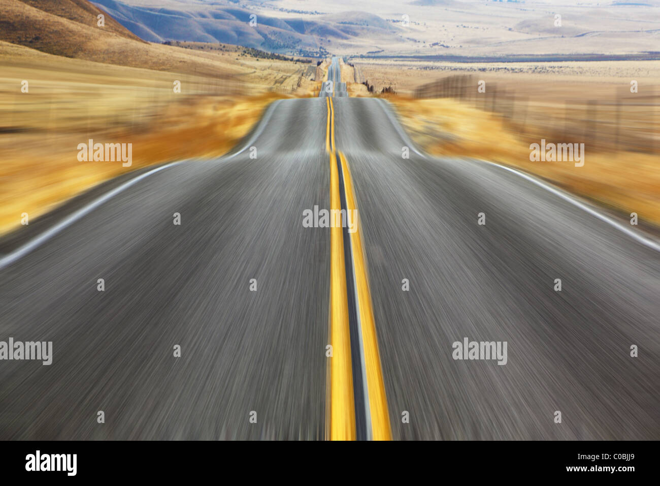 Eine Fata Morgana auf Hochtouren. Stockfoto