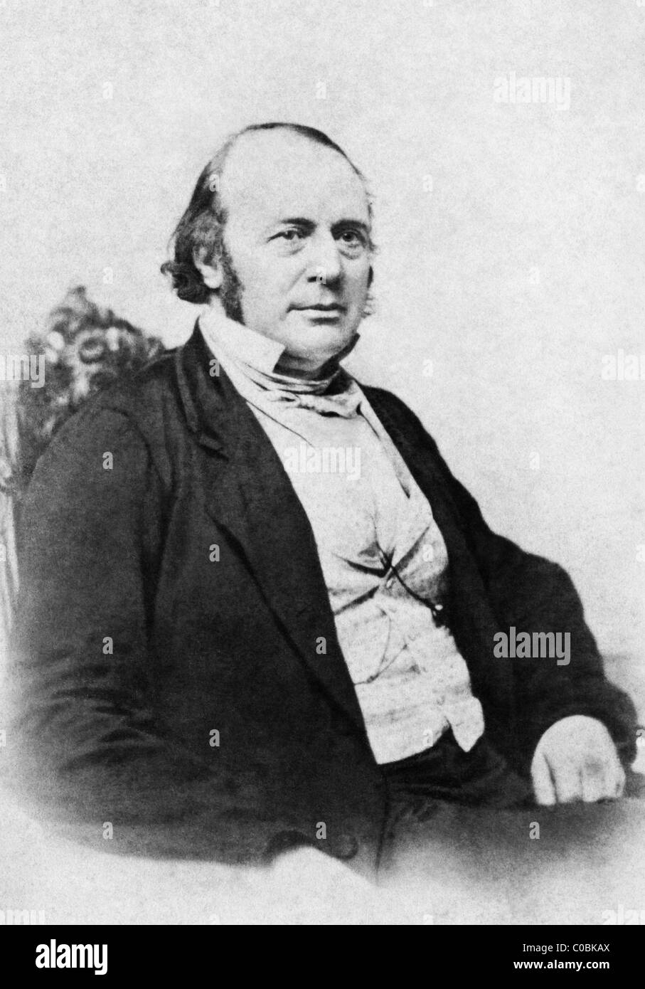 Vintage Portraitfoto ca. 1861 der Schweizer Wissenschaftler Louis Agassiz (1807-1873). Stockfoto