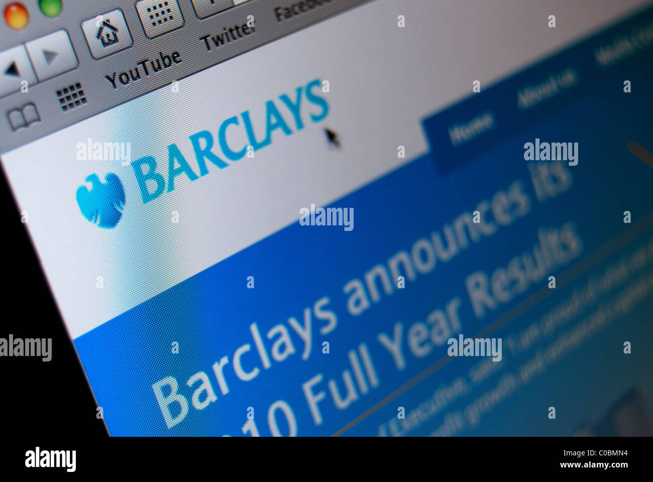 Ein Foto-Illustration der Barclays Bank Website Stockfoto