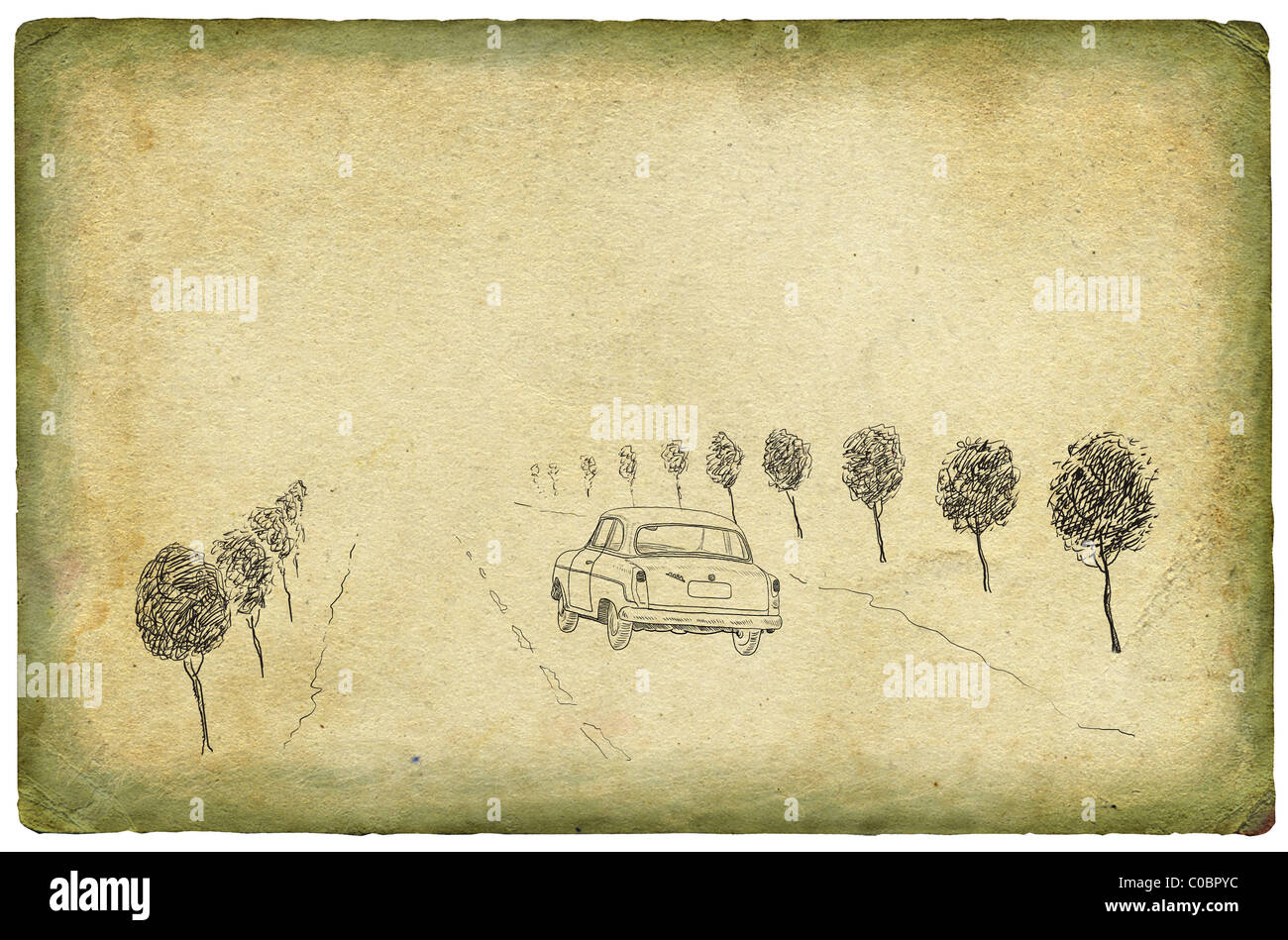 Auto unterwegs Stockfoto