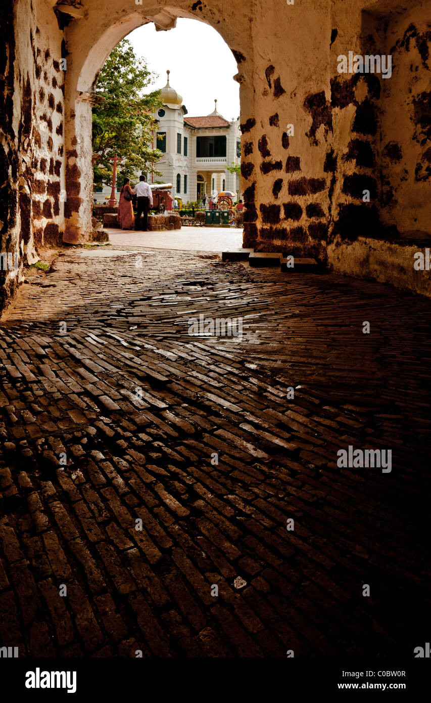 Porta de Santiago (a ' Famosa Festung), Melaka Stockfoto