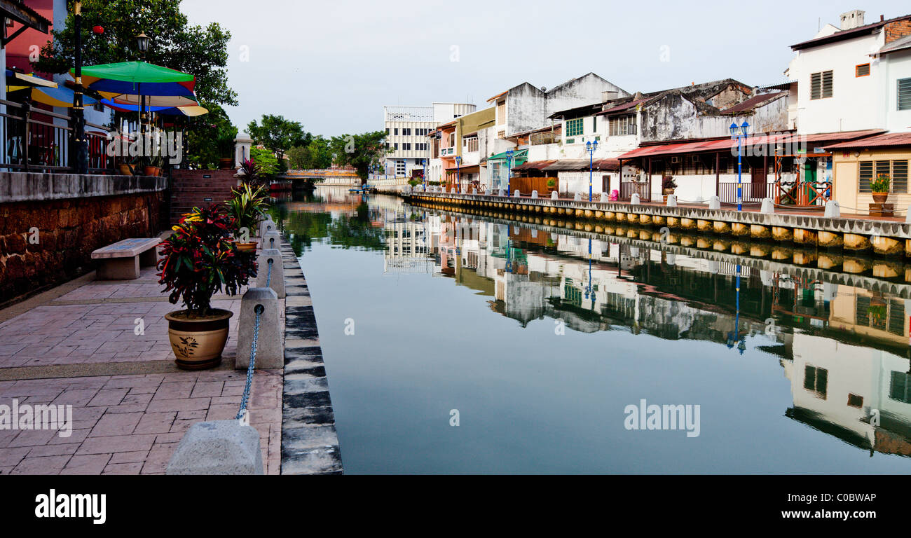 Melaka Fluss in der Nähe von Jonker walk Stockfoto