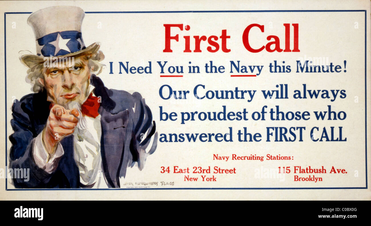 Uncle Sam Rekrutierung Plakat Stockfoto