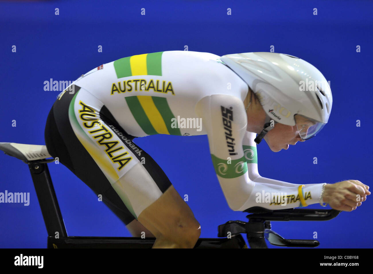 Rohan Dennis (Australien). Mens-individuelle Verfolgung. UCI-Bahn-WM. Manchester Velodrome Stockfoto