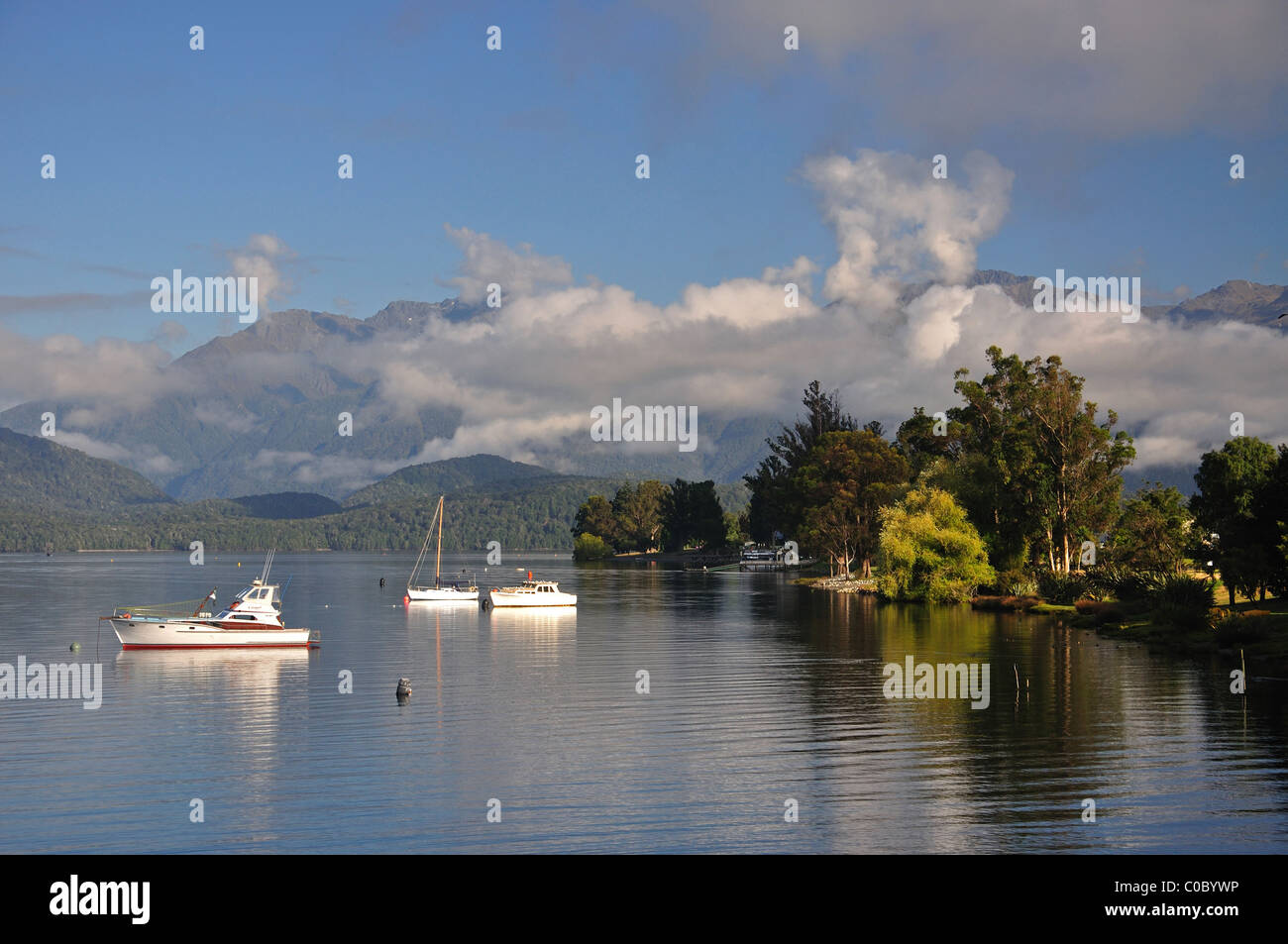 Lake Te Anau, Te Anau, Fiordland Nationalpark, Region Southland, Südinsel, Neuseeland Stockfoto