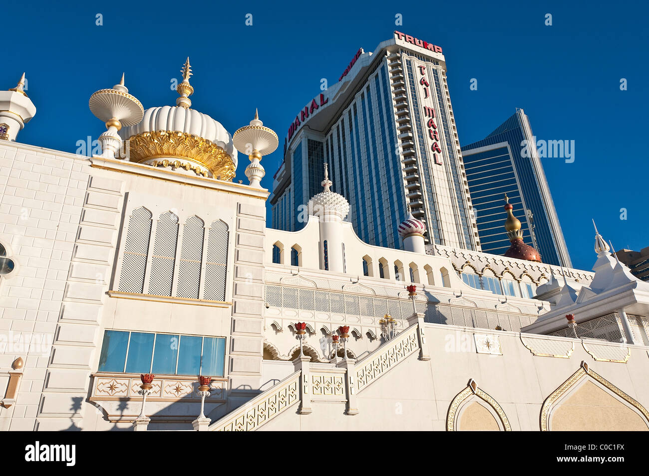 Außenseite des Trump Taj Mahal Casino, Atlantic City, New Jersey, NJ, USA Stockfoto