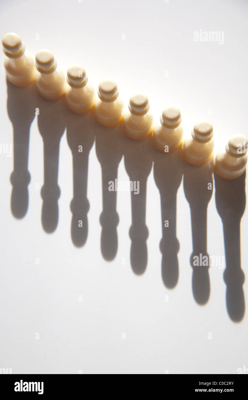 Rang eines Schach Schachfiguren Stockfoto