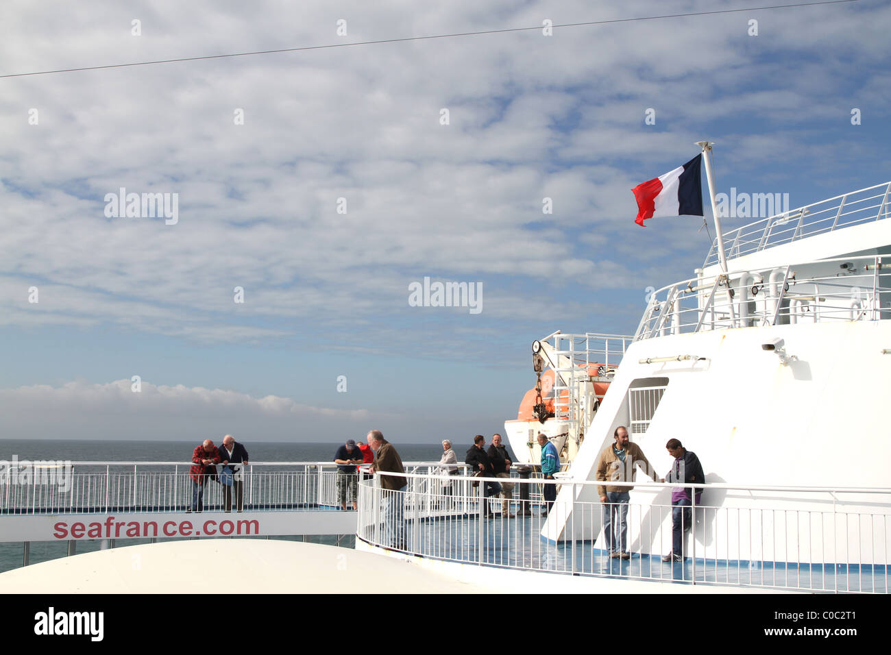 Französisch Seafrance Autofähre Reisen über den Ärmelkanal zwischen Dover und Calais Stockfoto