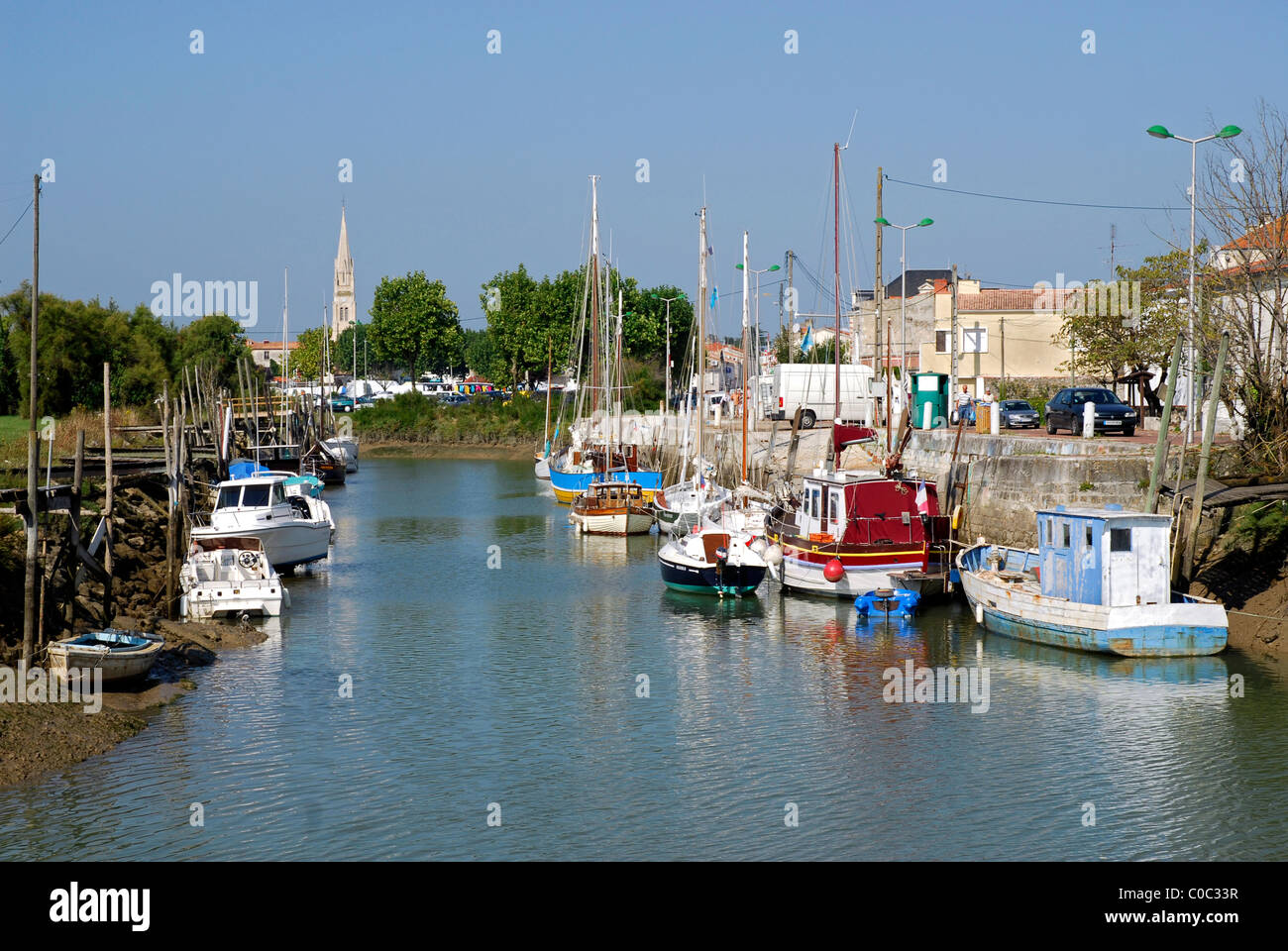Hafen von Tremblade in Frankreich, Region Poitou-Charente Stockfoto