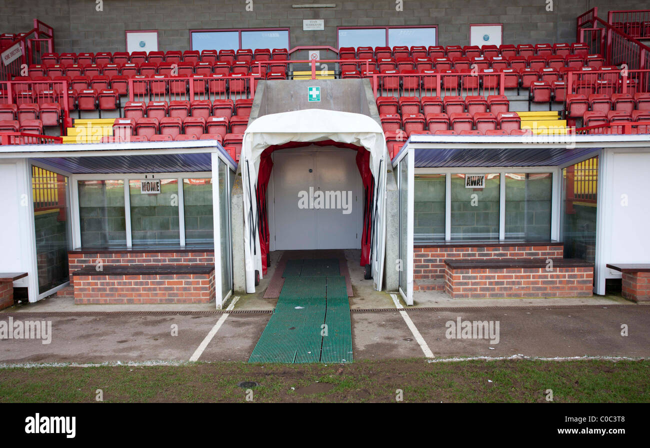 Das Broadfield Stadium in Crawley, Heimat von Crawley Town Football Club. Bild von James Boardman. Stockfoto