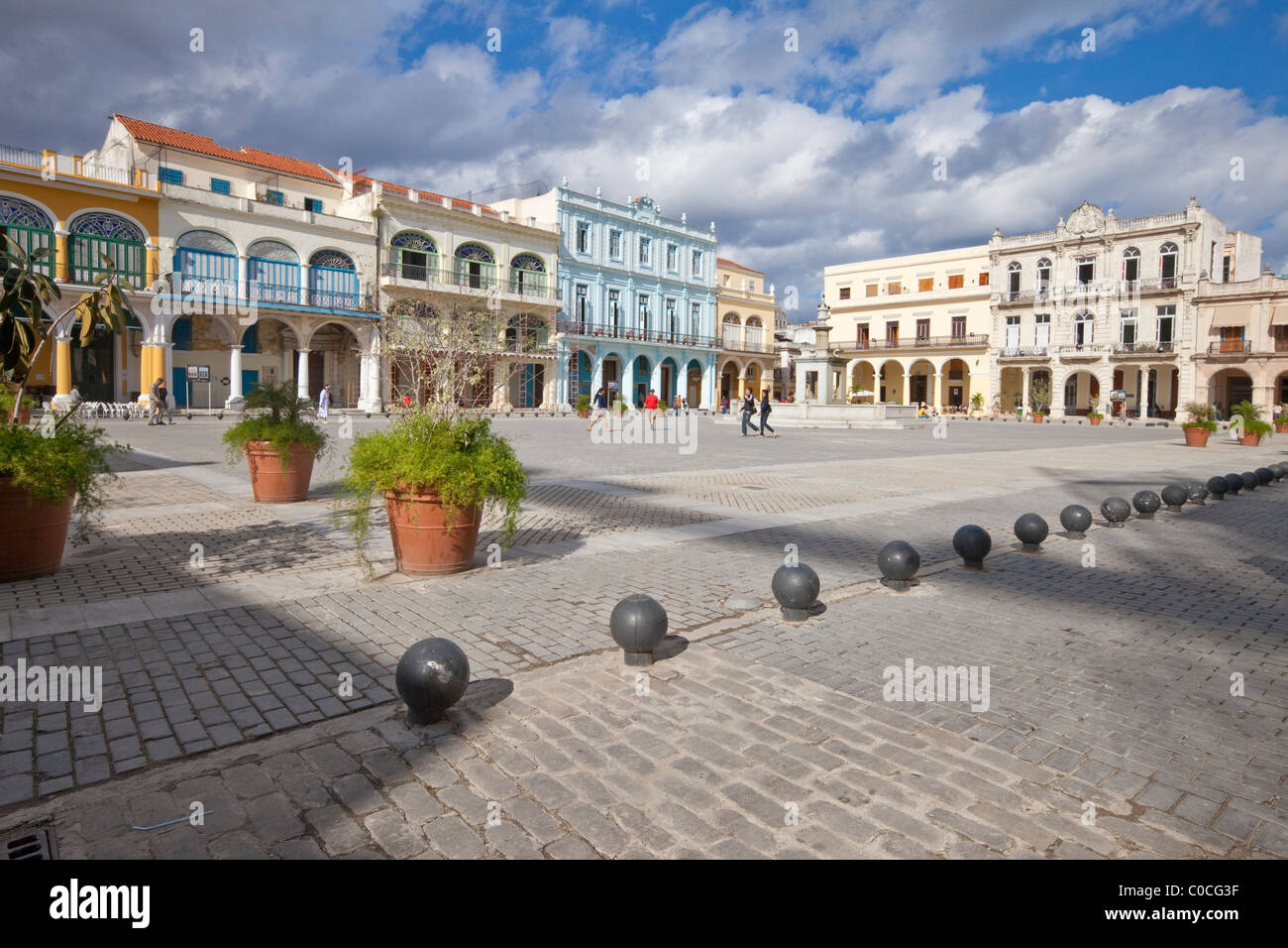 Kuba, Havanna. Plaza Vieja, ursprünglich in 1559 gelegt. Stockfoto