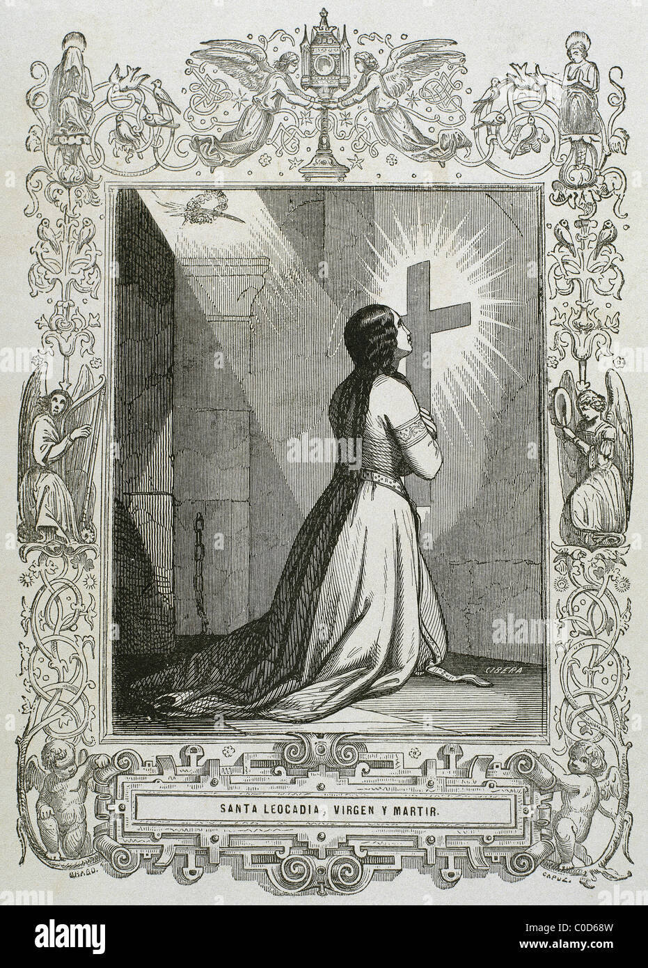 Sankt Leocadia (?-304). Spanisch-Jungfrau und Märtyrerin. Stockfoto