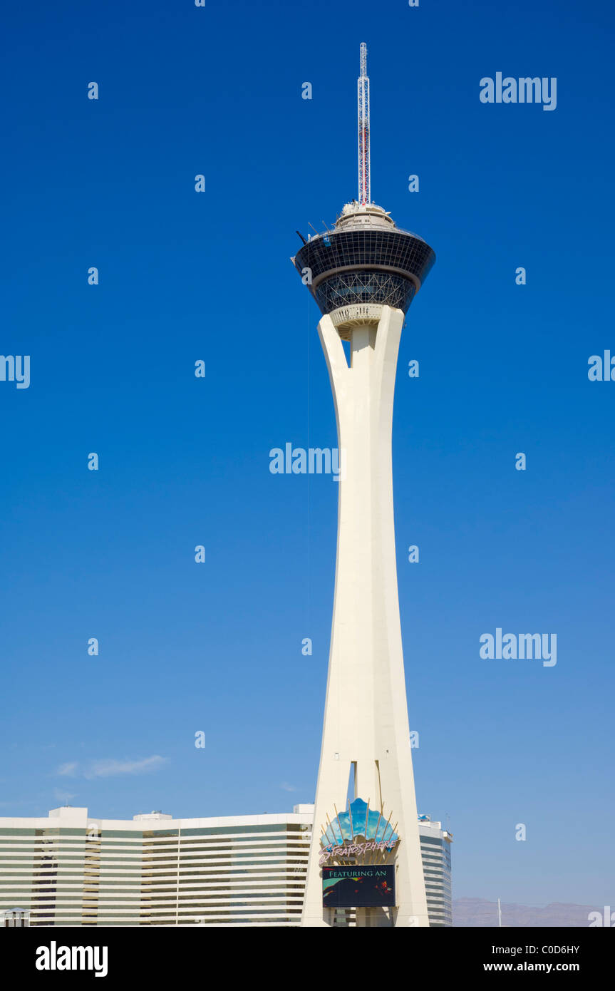 Der Stratosphere Tower Hotel Las Vegas Boulevard Las Vegas Nevada, USA Stockfoto