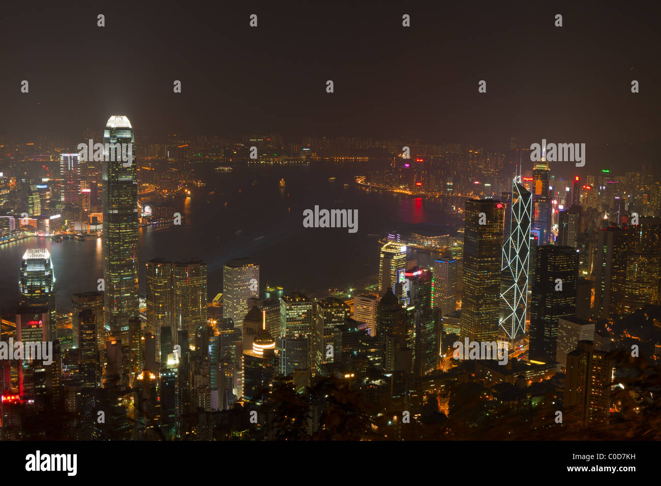 Victoria Peak-Anzeige. Stockfoto