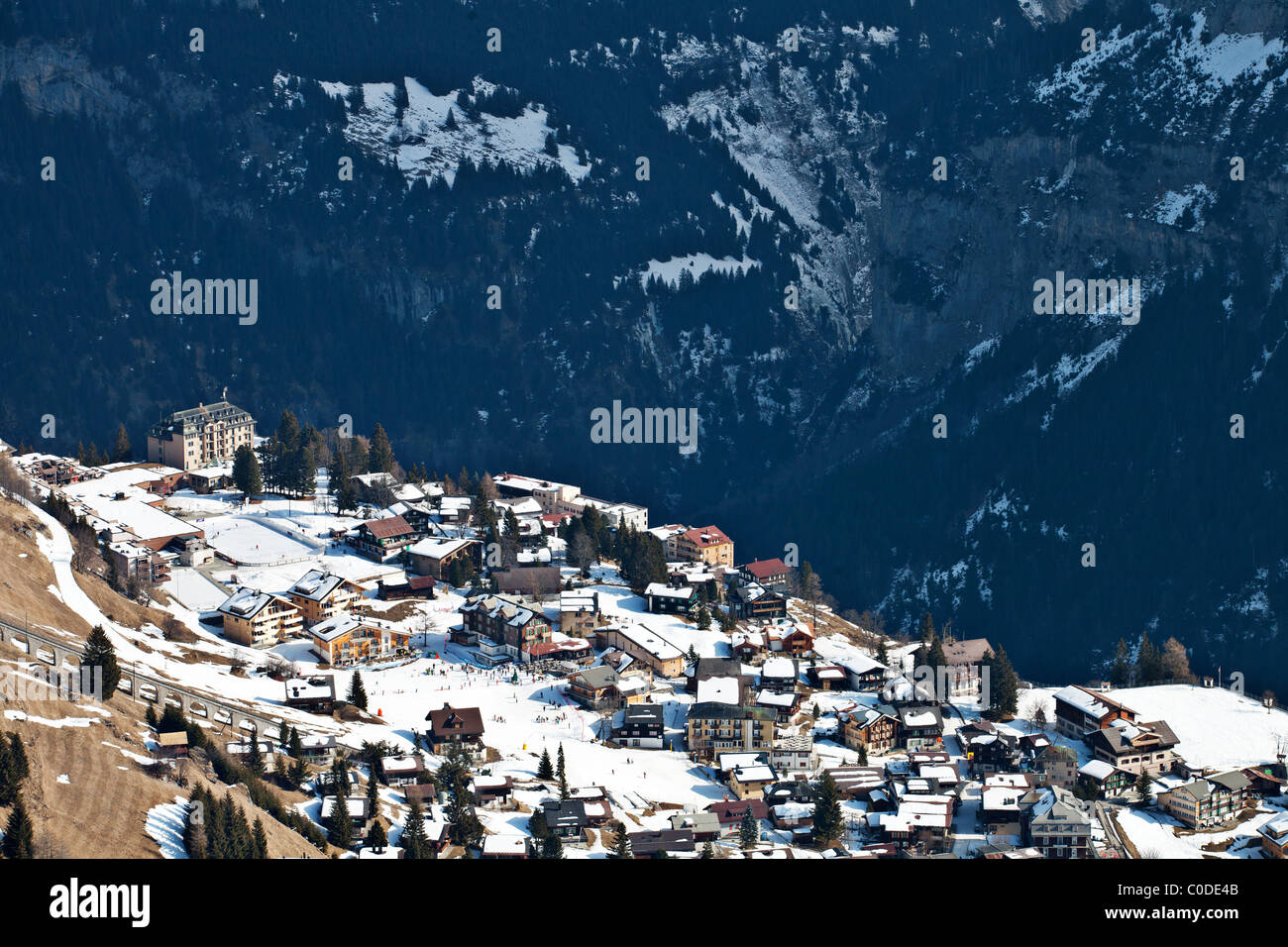 Auto Kostenlos Dorf Murren Schweizer Alpen Stockfotografie Alamy