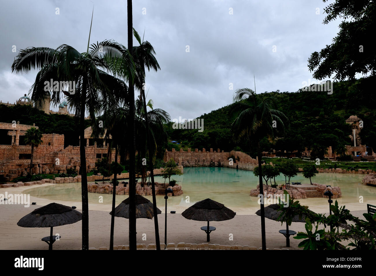 Sun City, Südafrika Urlaub Blick auf das resort Stockfoto