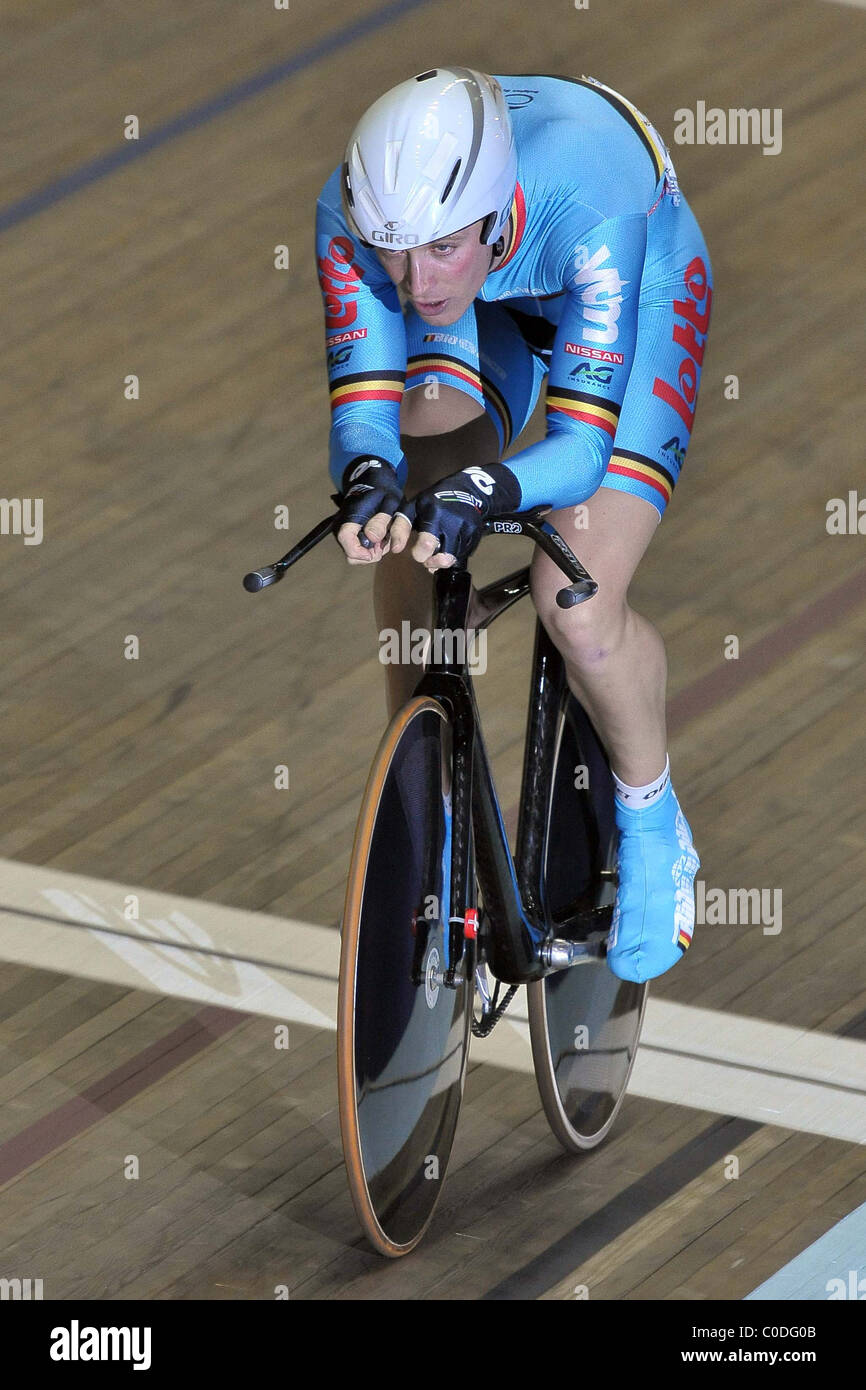 Mens Omnium Einzelverfolgung UCI Manchester Velodrome, Stockfoto
