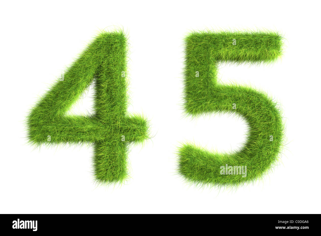 Grass-Nummern Stockfoto