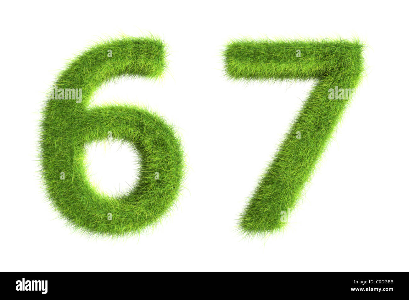 Grass-Nummern Stockfoto