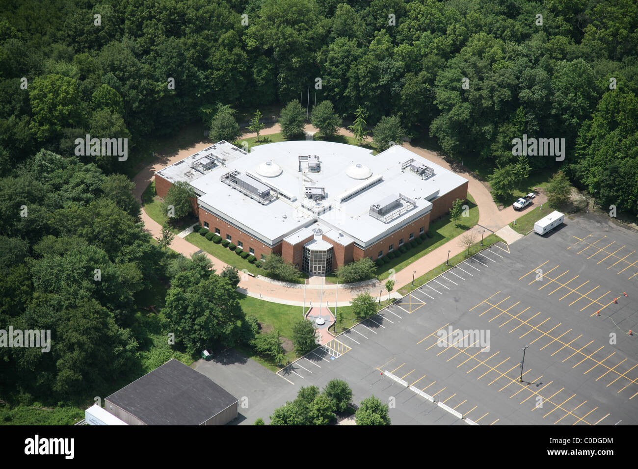 Luftaufnahme von John Stamler Police Academy befindet sich im Scotch Plains, New Jersey, Union County Usa USA Amerika Stockfoto