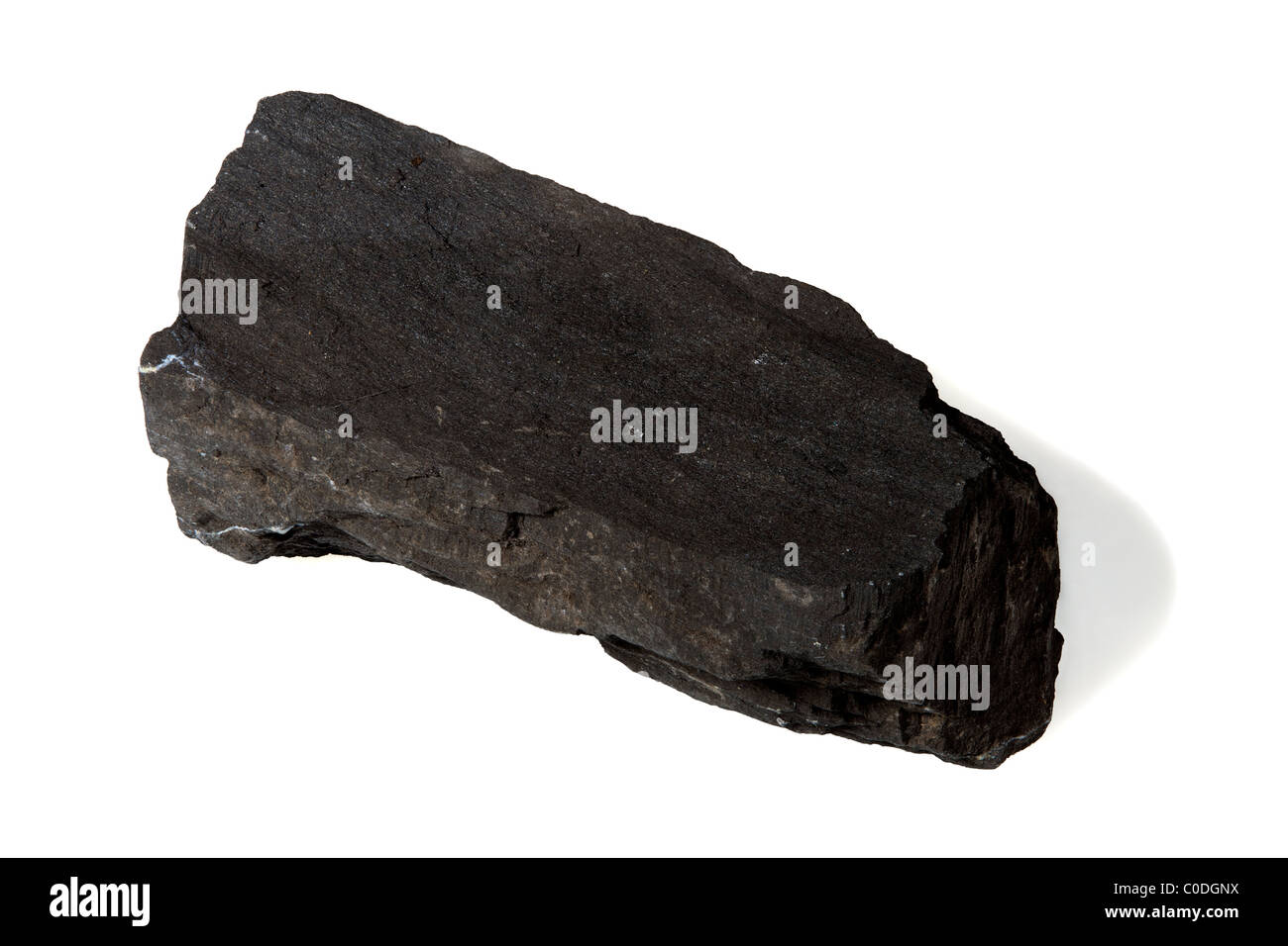 Jet-Kohle ist eine Form der Braunkohle Stockfoto