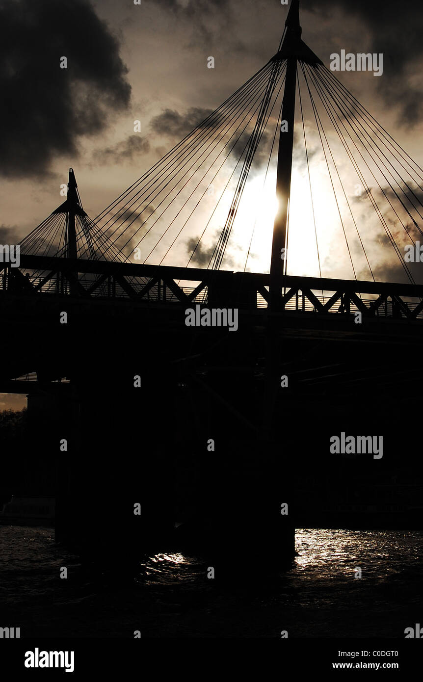 Hungerford Bridge London Stockfoto