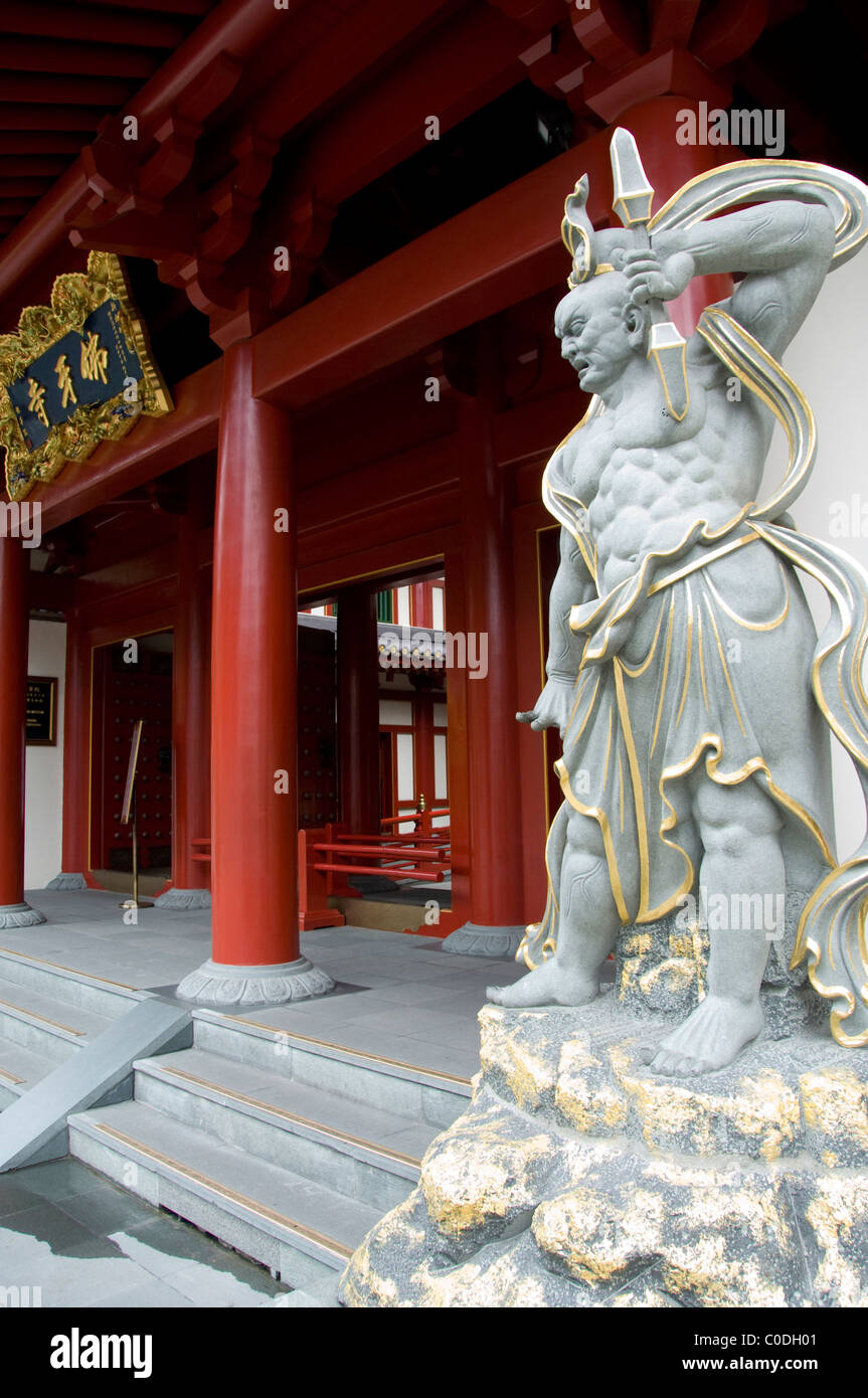Asia, Singapur (Sanskrit für Löwenstadt). Chinatown, Buddha Tooth Relic Temple. Traditionelle chinesische Tempel. Stockfoto