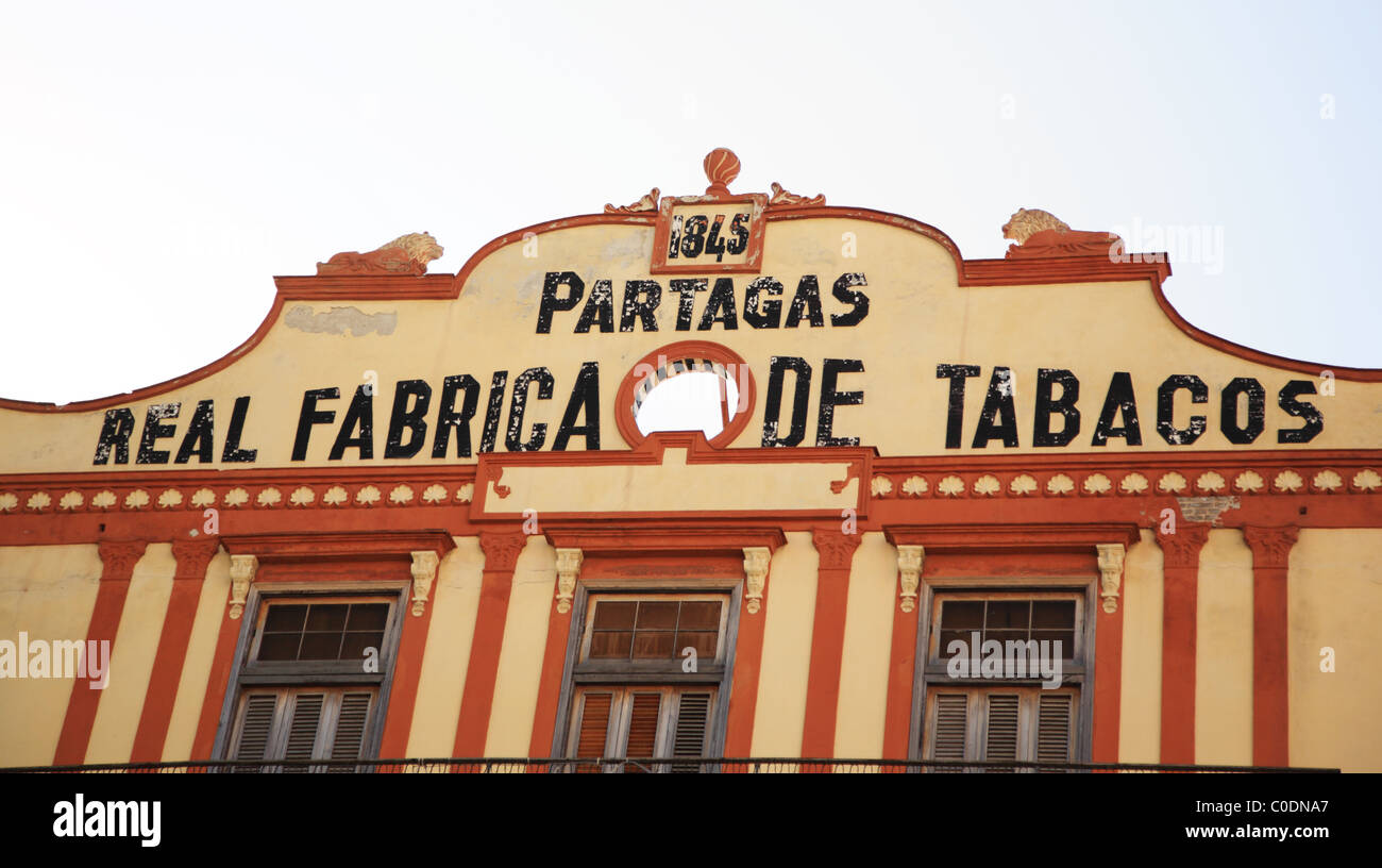 Real Fabrica de Tabacos Partagas Havanna Kuba Stockfoto