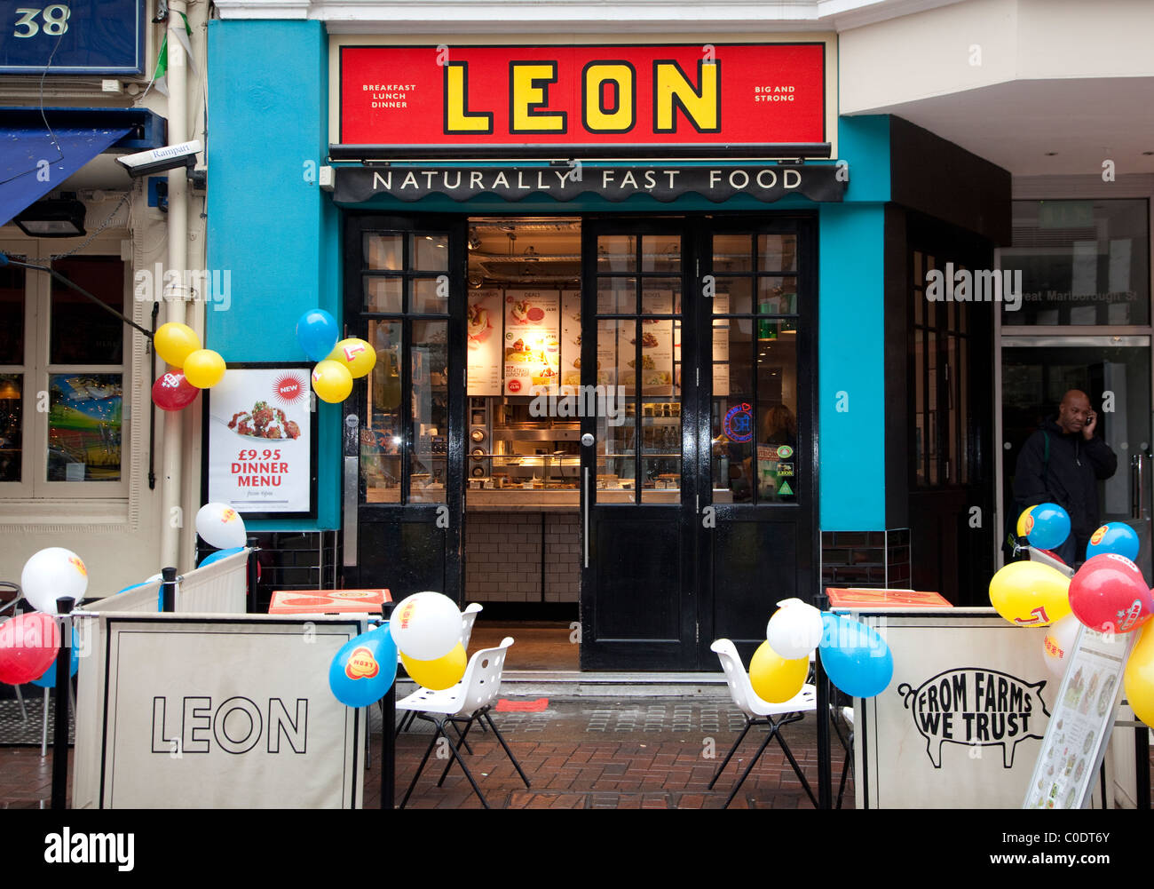 Zweig der Leon Restaurants in London Stockfoto